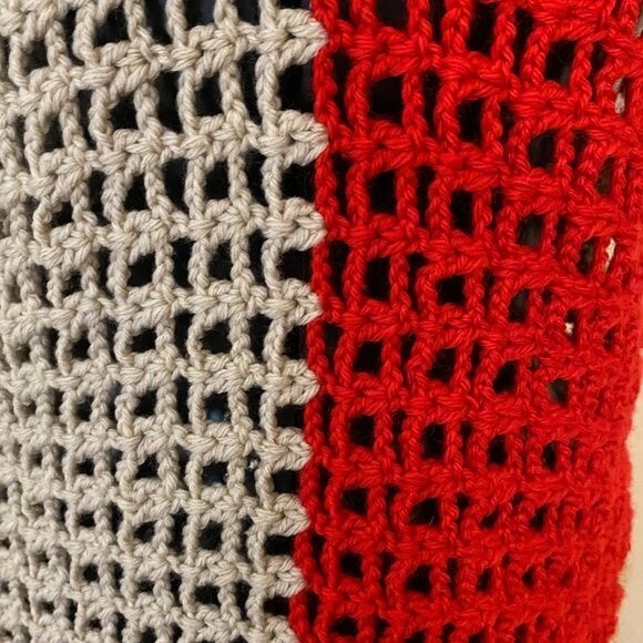 Vintage 70's Hand Crocheted Boho Womens Vest One Size - Picture 5 of 6